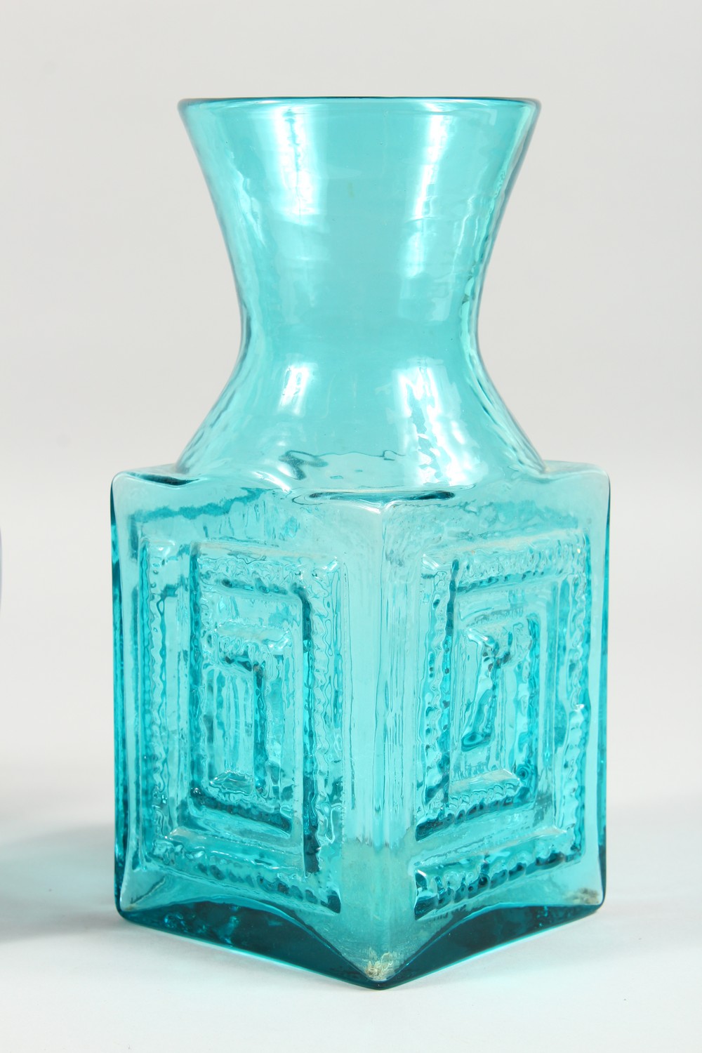 GEOFFREY BAXTER FOR WHITEFRIARS, a moulded turquoise glass vase, and two other items of - Image 2 of 5