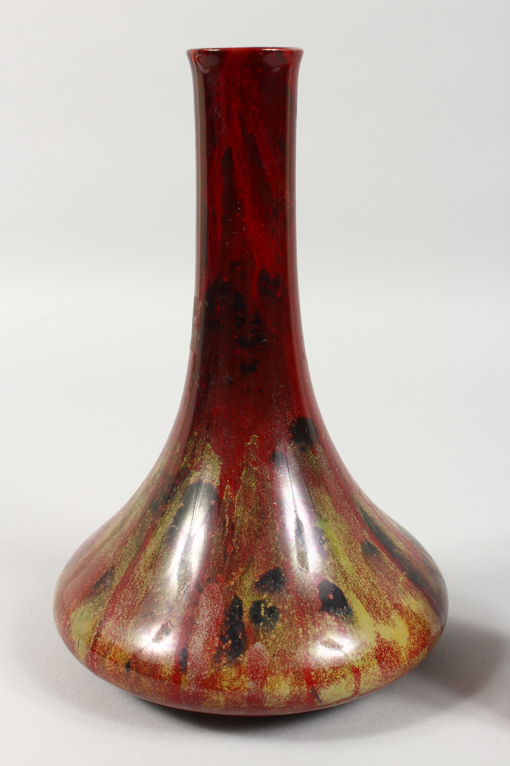 E. R. WILKES, A RED LUSTRE GLAZED VASE, with narrow neck and broad base, signed and dated 1923; - Image 3 of 9