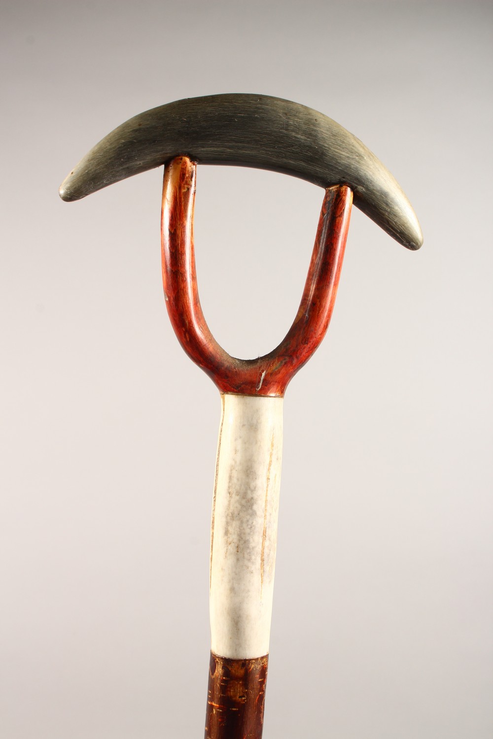 A THUMB STICK, with horn handle. 51.5ins long. - Image 2 of 4