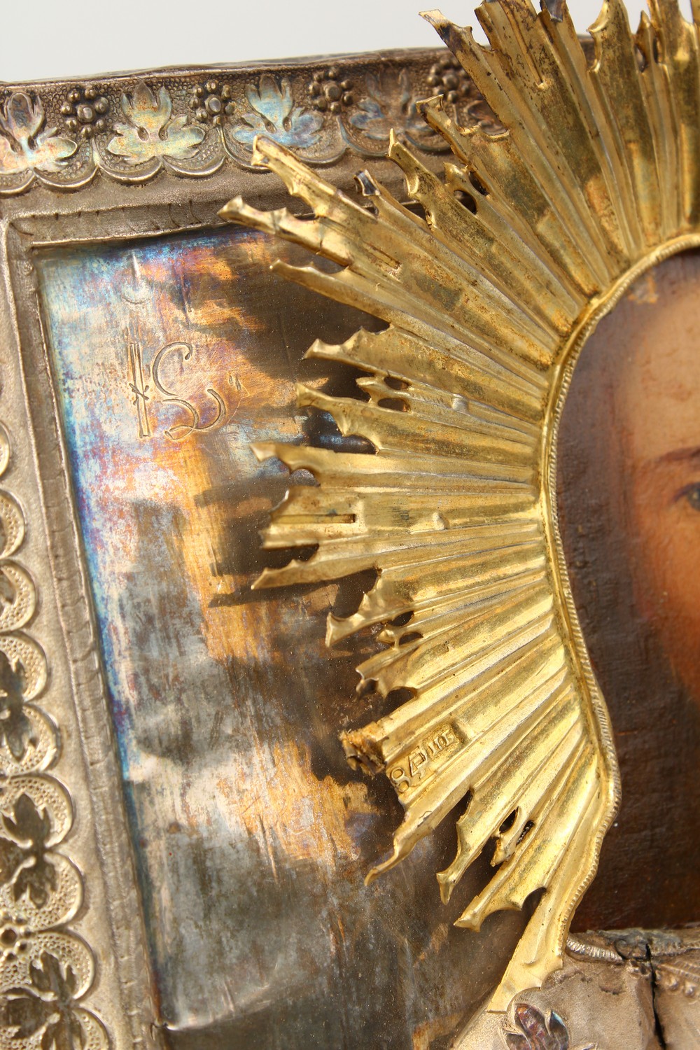 CHRIST, with silver and silver gilt overlay. Maker: B.N. & A.K. 183?. 8.5ins x 7ins. - Image 14 of 18