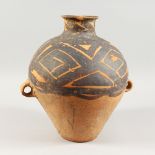 A CHINESE TERRACOTTA BURIAL URN / TOMB POT