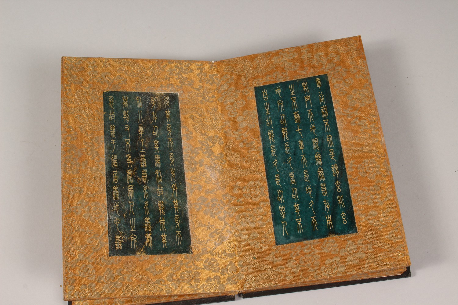 A CHINESE HARDSTONE BOOK. 9ins x 6ins. - Image 7 of 11