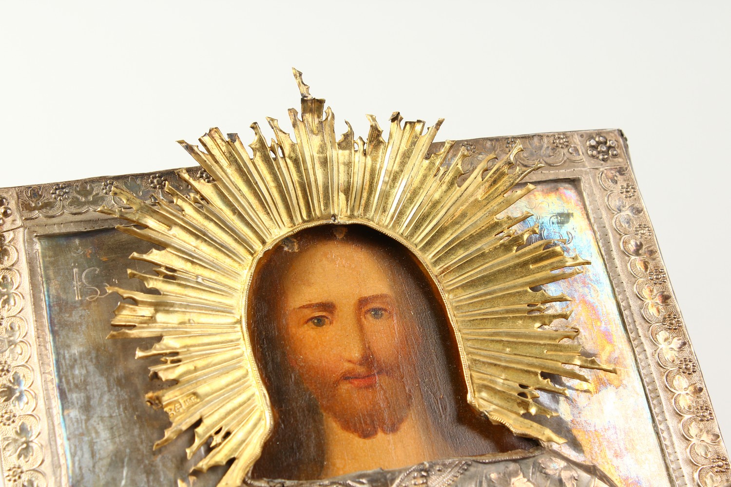 CHRIST, with silver and silver gilt overlay. Maker: B.N. & A.K. 183?. 8.5ins x 7ins. - Image 12 of 18