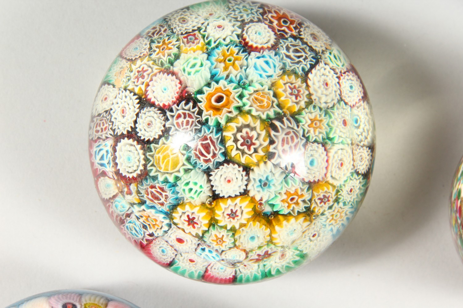 A COLLECTION OF THIRTEEN MILLEFIORI PAPERWEIGHTS. 3ins diameter and smaller. - Image 12 of 25