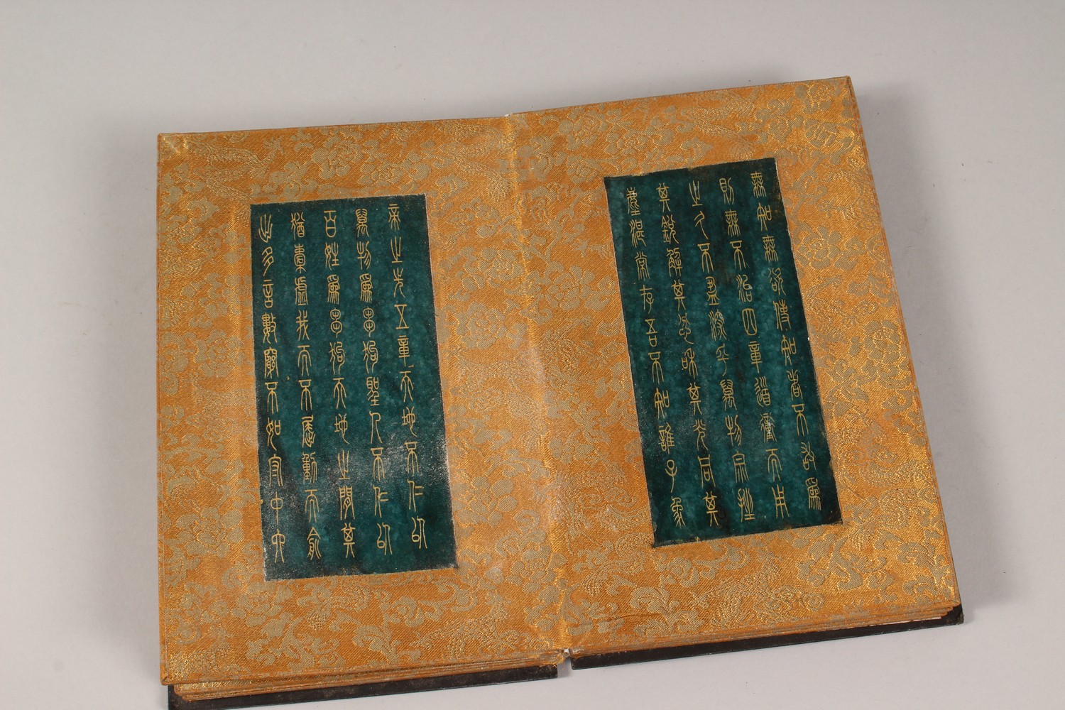 A CHINESE HARDSTONE BOOK. 9ins x 6ins. - Image 8 of 11