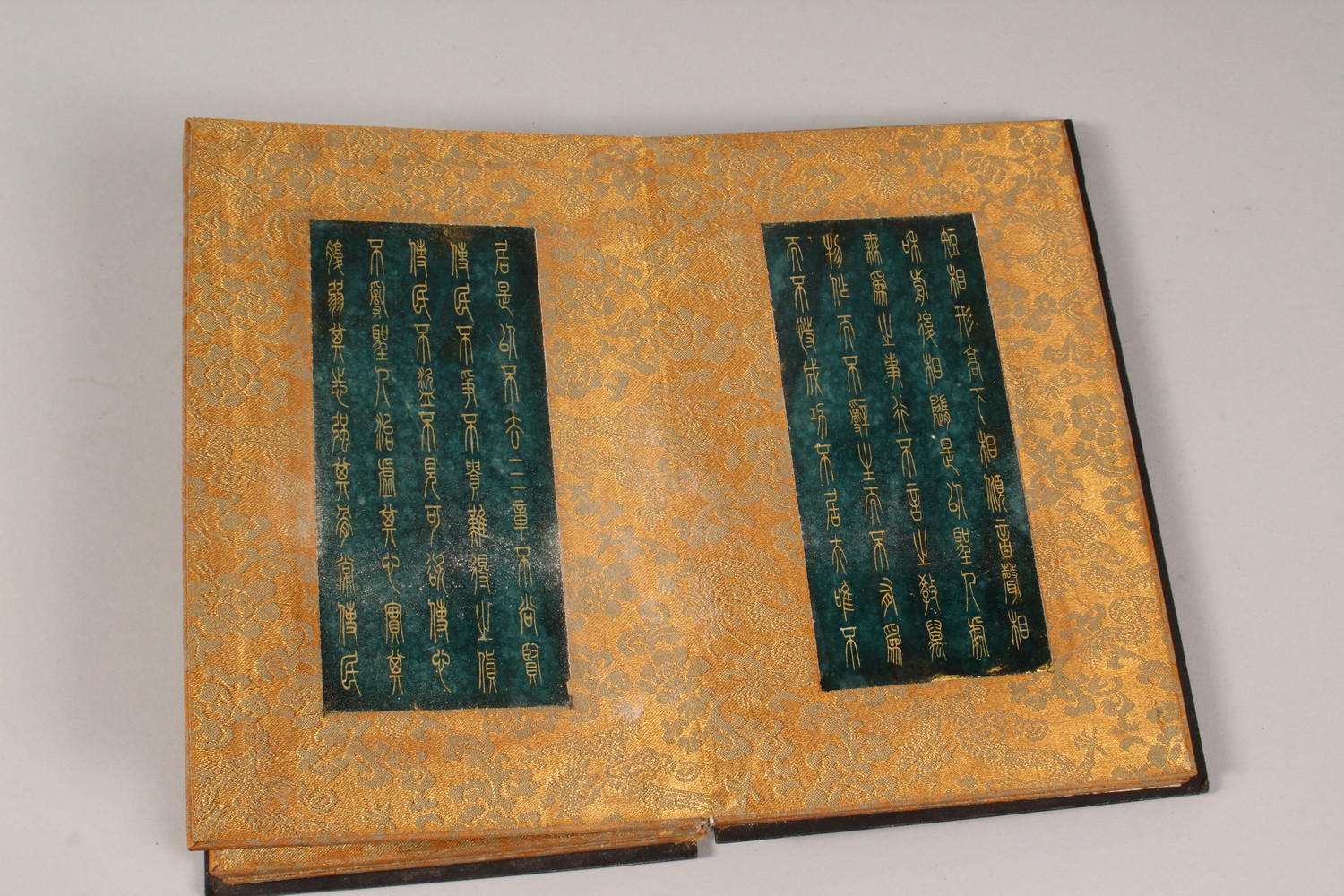 A CHINESE HARDSTONE BOOK. 9ins x 6ins. - Image 9 of 11