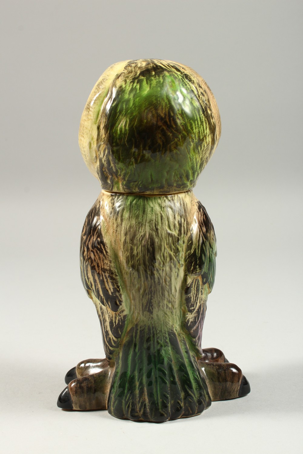 A MARTIN WARE STYLE "WALLY BIRD" JAR AND COVER. 9.5ins high. - Image 3 of 9