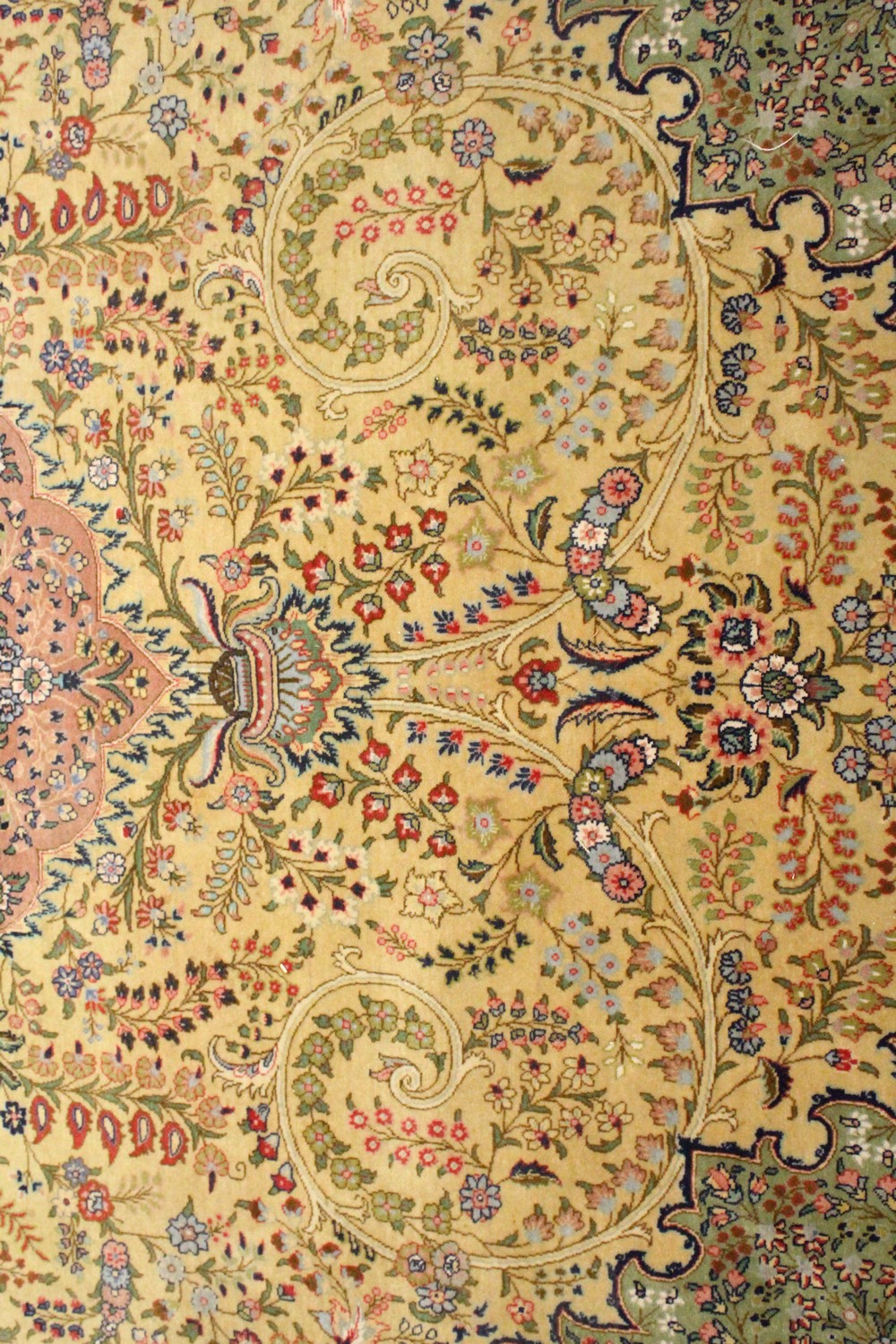 A GOOD PERSIAN CARPET, 20TH CENTURY, beige ground with central floral panel within a similar border. - Image 11 of 24