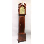 A GEORGE III MAHOGANY LONGCASE CLOCK, with eight-day movement, by John Jeffray, Glasgow, the