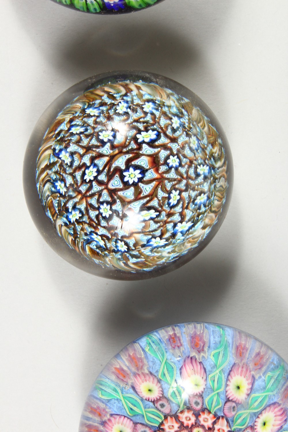 A COLLECTION OF THIRTEEN MILLEFIORI PAPERWEIGHTS. 3ins diameter and smaller. - Image 4 of 25