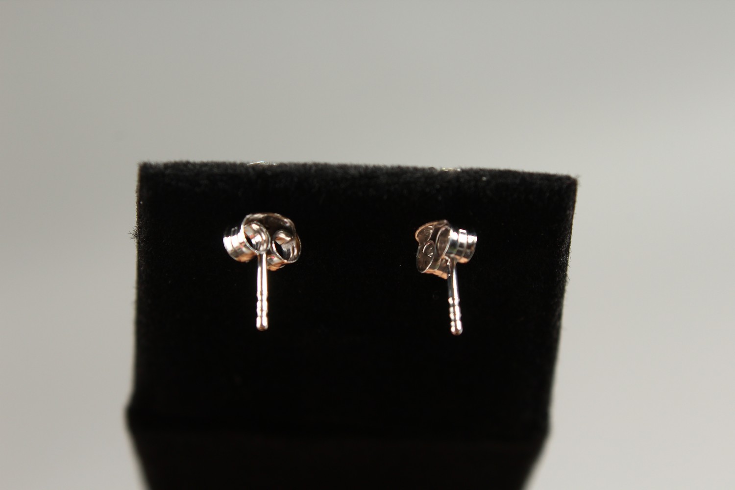 A GOOD PAIR OF 18CT WHITE GOLD THREE-STONE GRADUATED SET OF DIAMOND EARRINGS of 1.9CTS. - Image 2 of 2