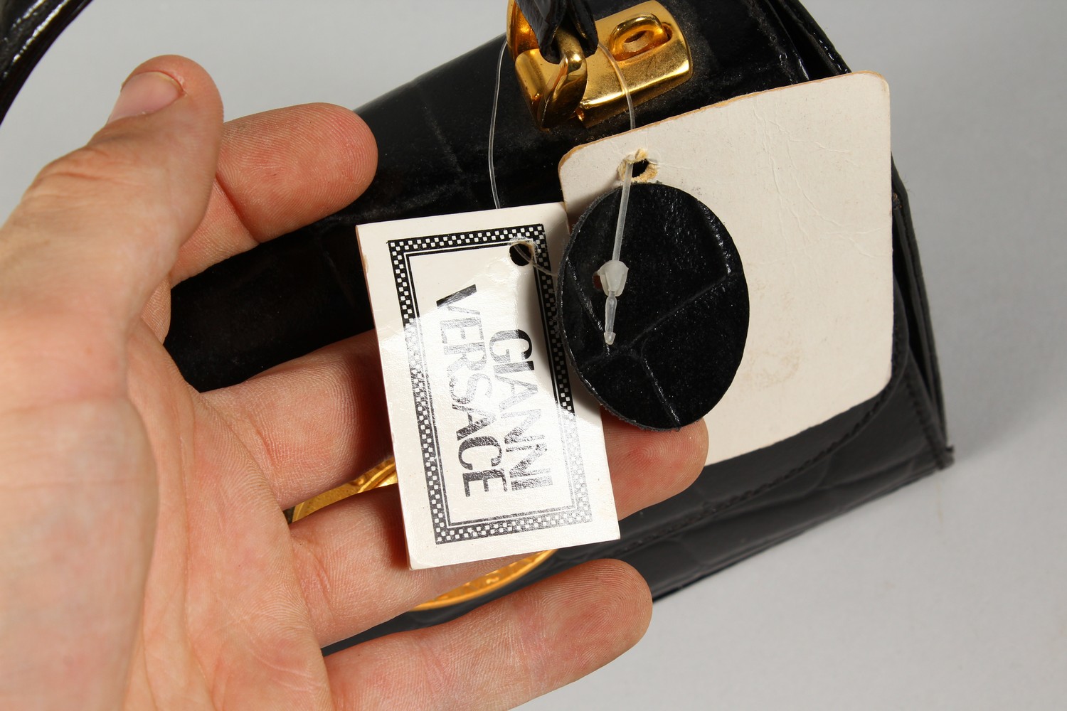 ALGERNON ASPREY, a ladies black leather handbag, and two other bags. - Image 10 of 16