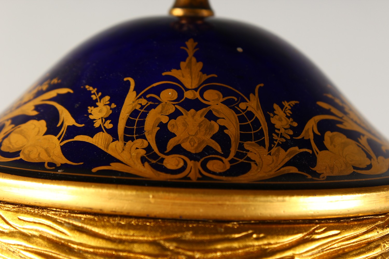 A SUPERB PAIR OF LARGE SEVRES VASES AND COVERS, with rich ormolu mounts and pineapple finials, the - Image 3 of 20