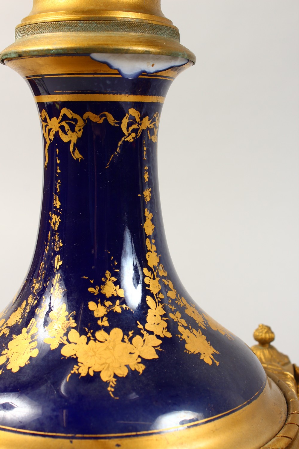 A SUPERB PAIR OF LARGE SEVRES VASES AND COVERS, with rich ormolu mounts and pineapple finials, the - Image 11 of 20