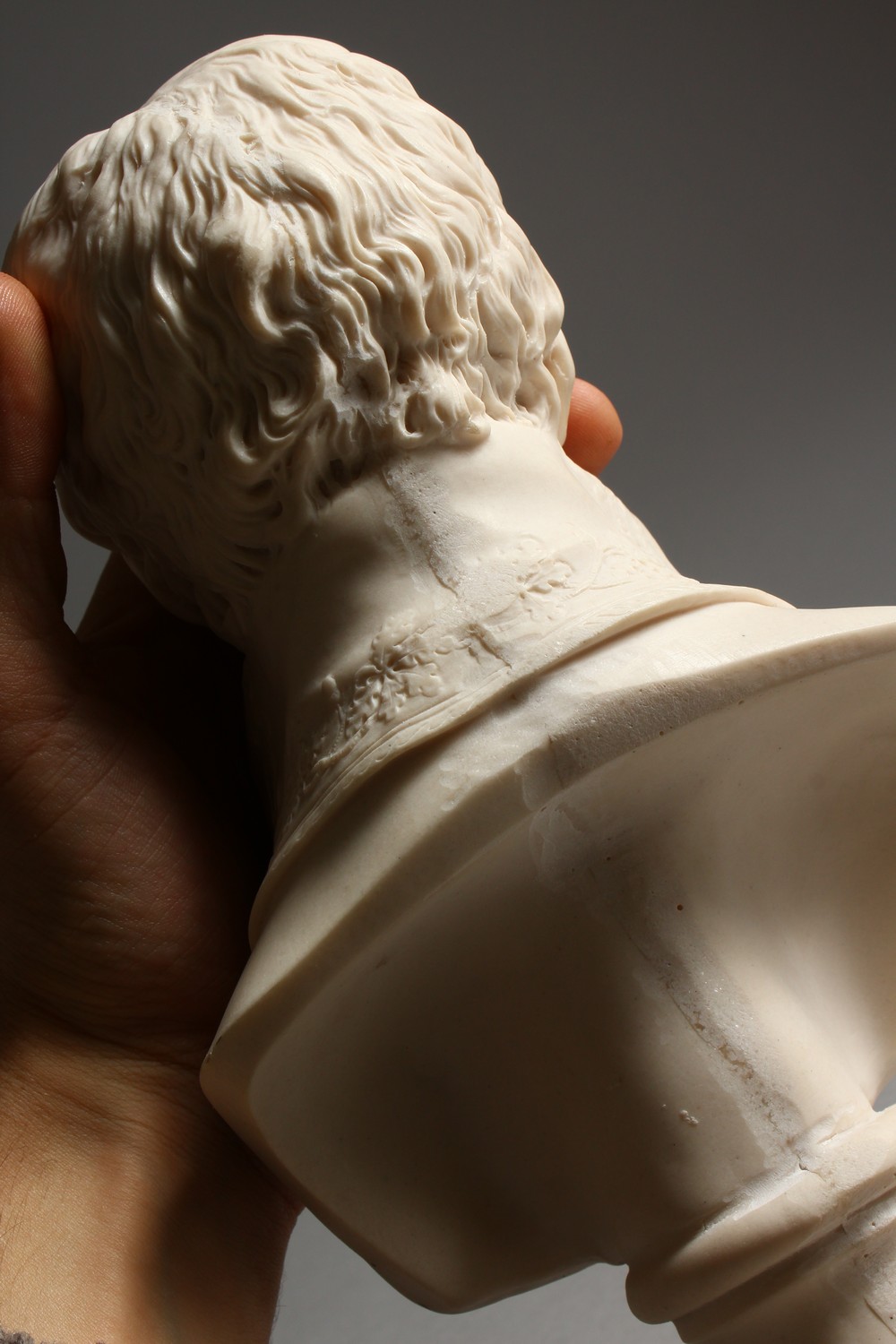 A PARIAN WARE STYLE BUST OF NAPOLEON. 10.5ins high. - Image 9 of 11