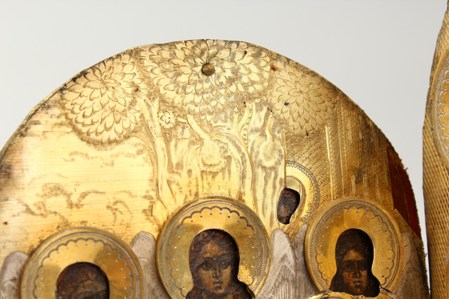 A FOLDING TRIPTYCH, with silver gilt cover. Maker: B.W. 7ins x 9ins. - Image 9 of 25