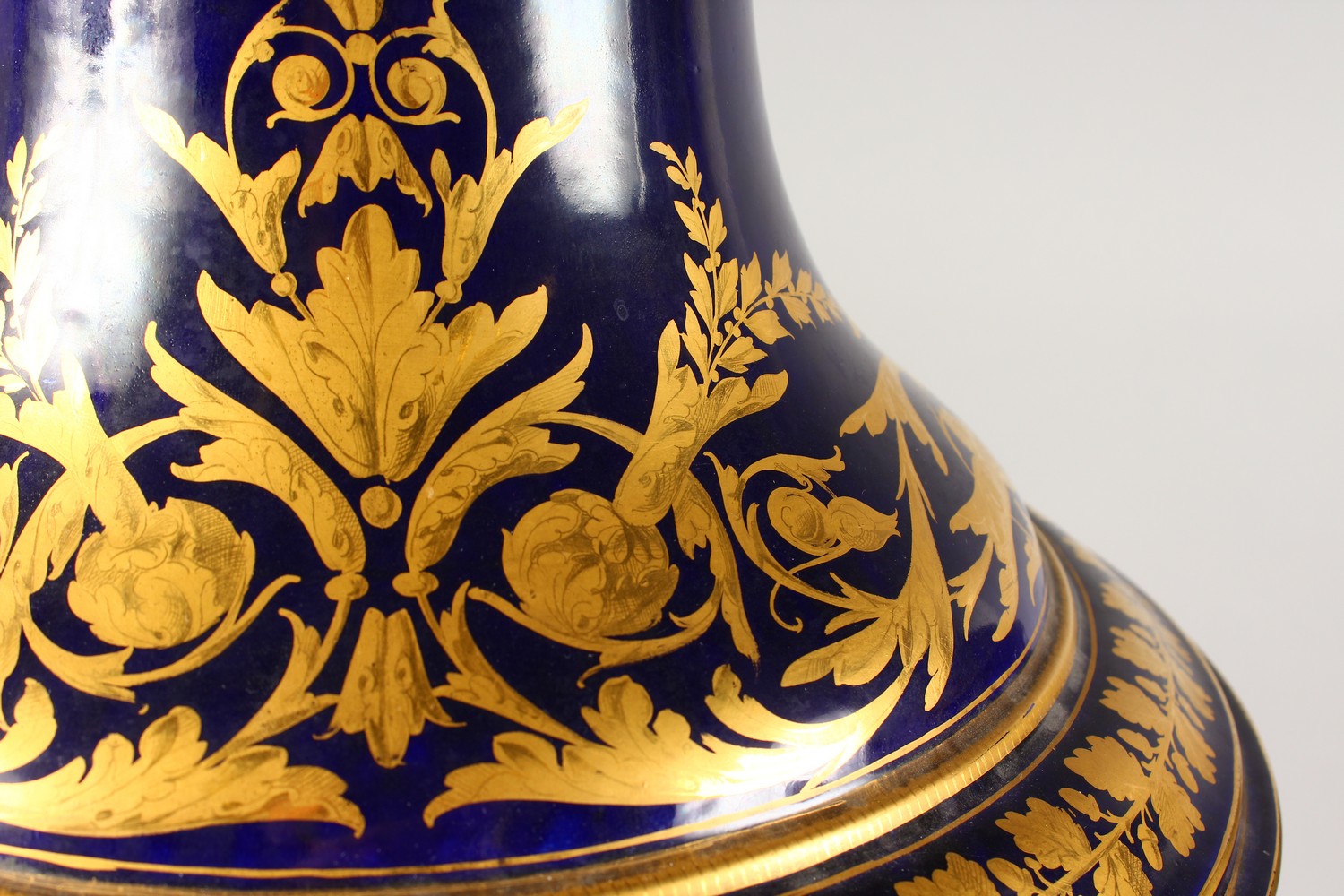 A SUPERB PAIR OF LARGE SEVRES VASES AND COVERS, with rich ormolu mounts and pineapple finials, the - Image 2 of 20