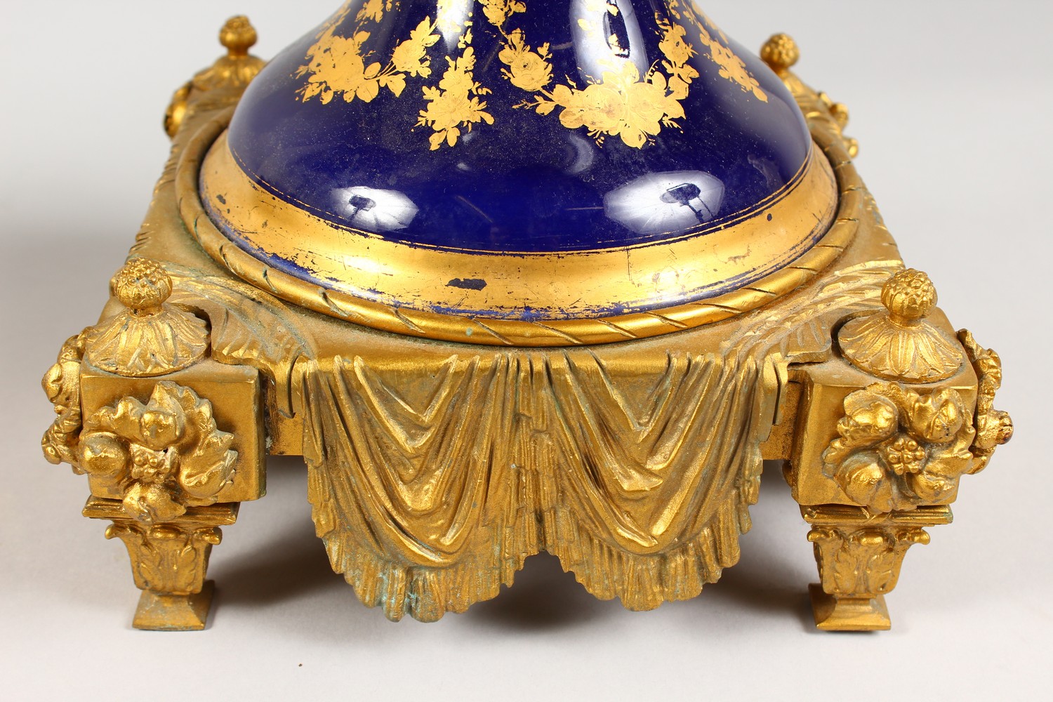 A SUPERB PAIR OF LARGE SEVRES VASES AND COVERS, with rich ormolu mounts and pineapple finials, the - Image 10 of 20