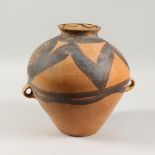 A CHINESE TERRACOTTA BURIAL URN / TOMB POT.