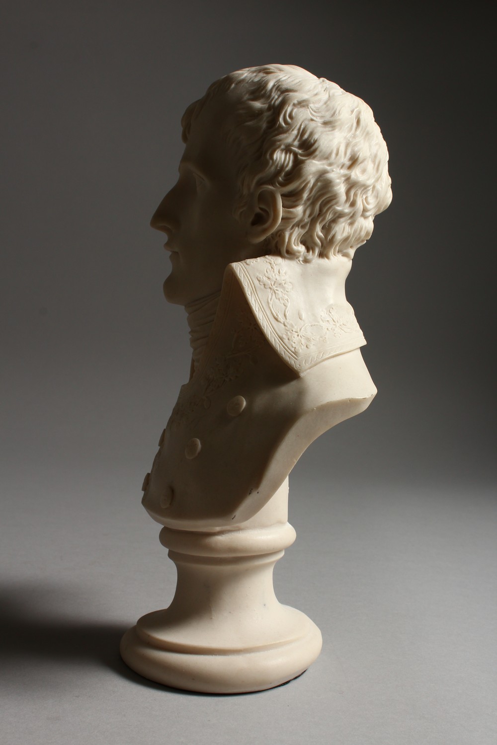 A PARIAN WARE STYLE BUST OF NAPOLEON. 10.5ins high. - Image 4 of 11