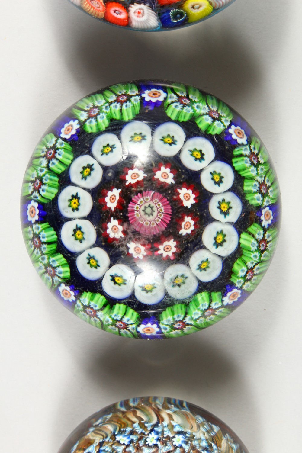 A COLLECTION OF THIRTEEN MILLEFIORI PAPERWEIGHTS. 3ins diameter and smaller. - Image 3 of 25