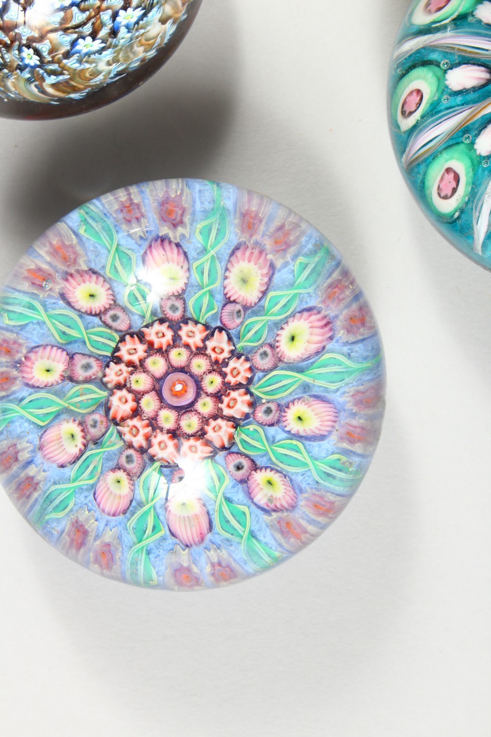 A COLLECTION OF THIRTEEN MILLEFIORI PAPERWEIGHTS. 3ins diameter and smaller. - Image 5 of 25