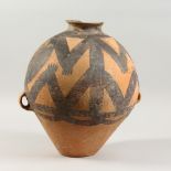 A CHINESE TERRACOTTA BURIAL URN / TOMB POT.