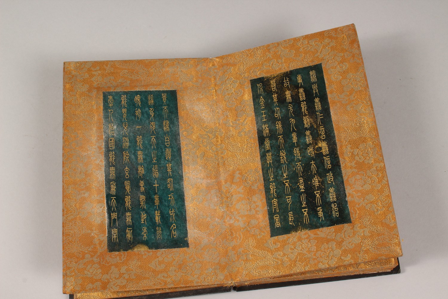 A CHINESE HARDSTONE BOOK. 9ins x 6ins. - Image 6 of 11