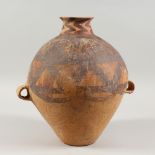 A CHINESE TERRACOTTA BURIAL URN / TOMB POT.