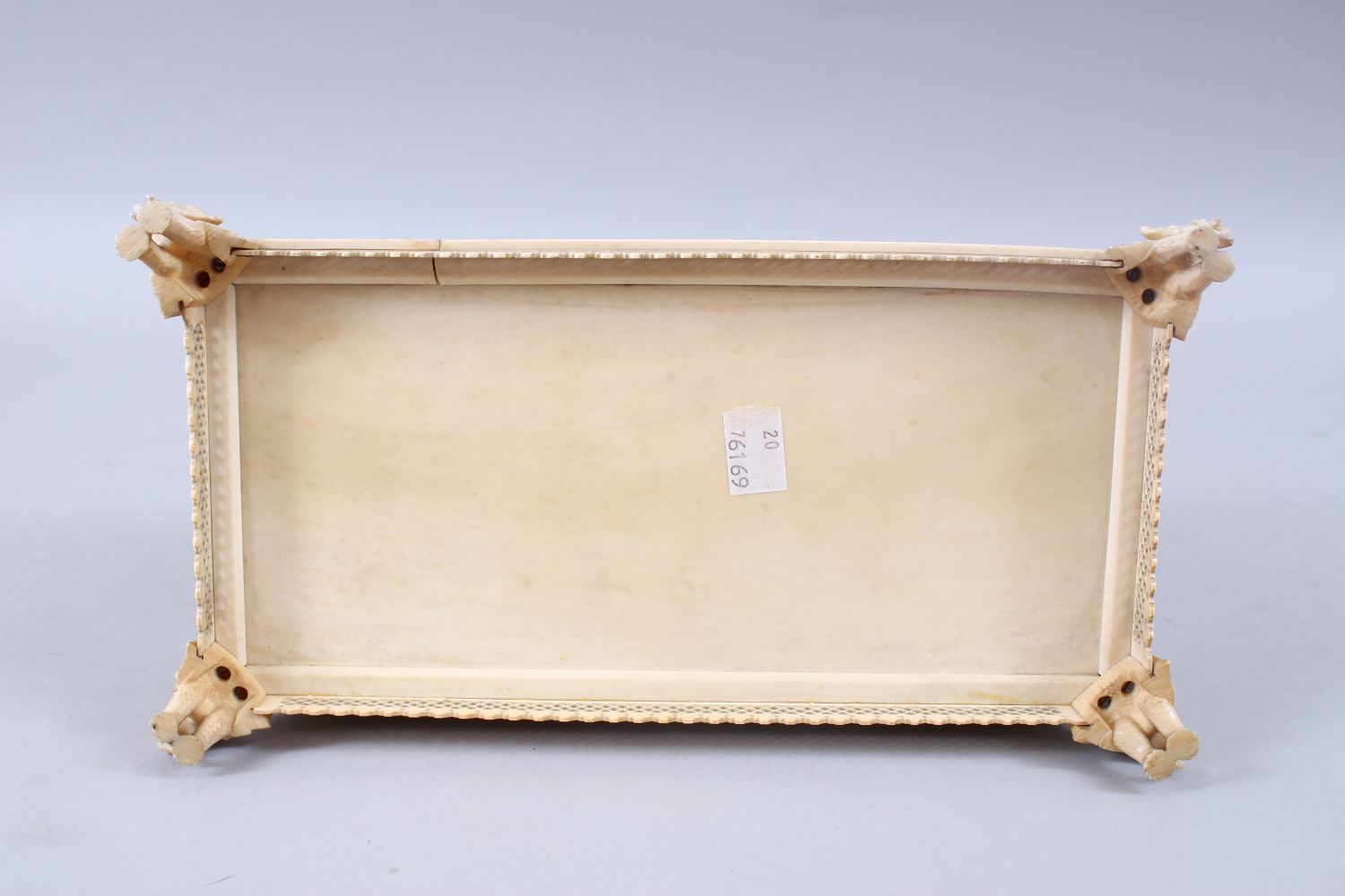 A FINE 19TH CENTURY INDIAN CARVED IVORY OPEN WORK CRACKER / BOX, with fine carved elephant head - Image 11 of 11