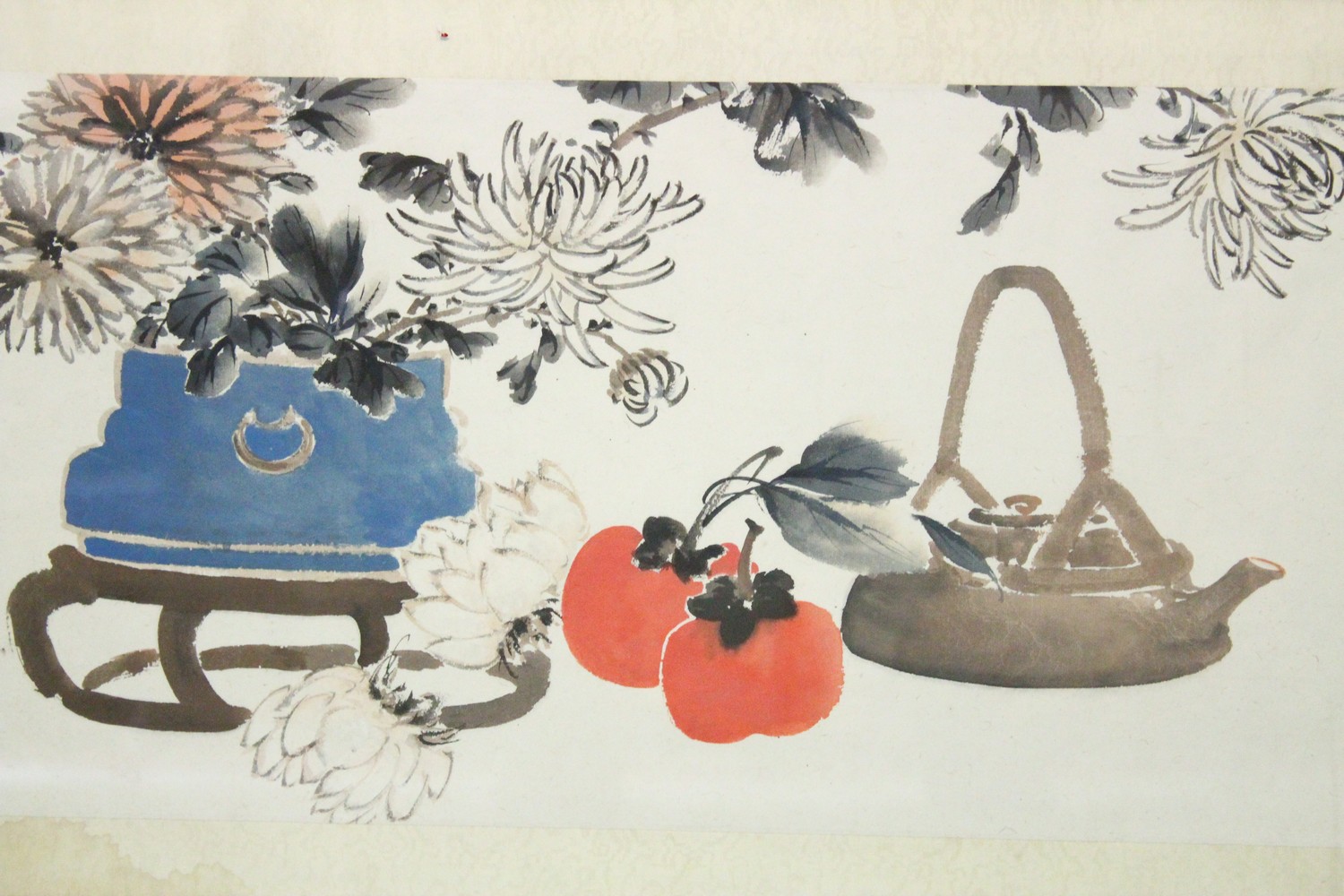 A GOOD 20TH CENTURY CHINESE PAINTING ON PAPER HANGING SCROLL BY PANG ZHAO 1915 - 1967, the - Image 2 of 4
