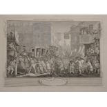 After William Hogarth (1697-1764) British. "The Industrious Prentice", Engraving, Unframed, 10.75" x