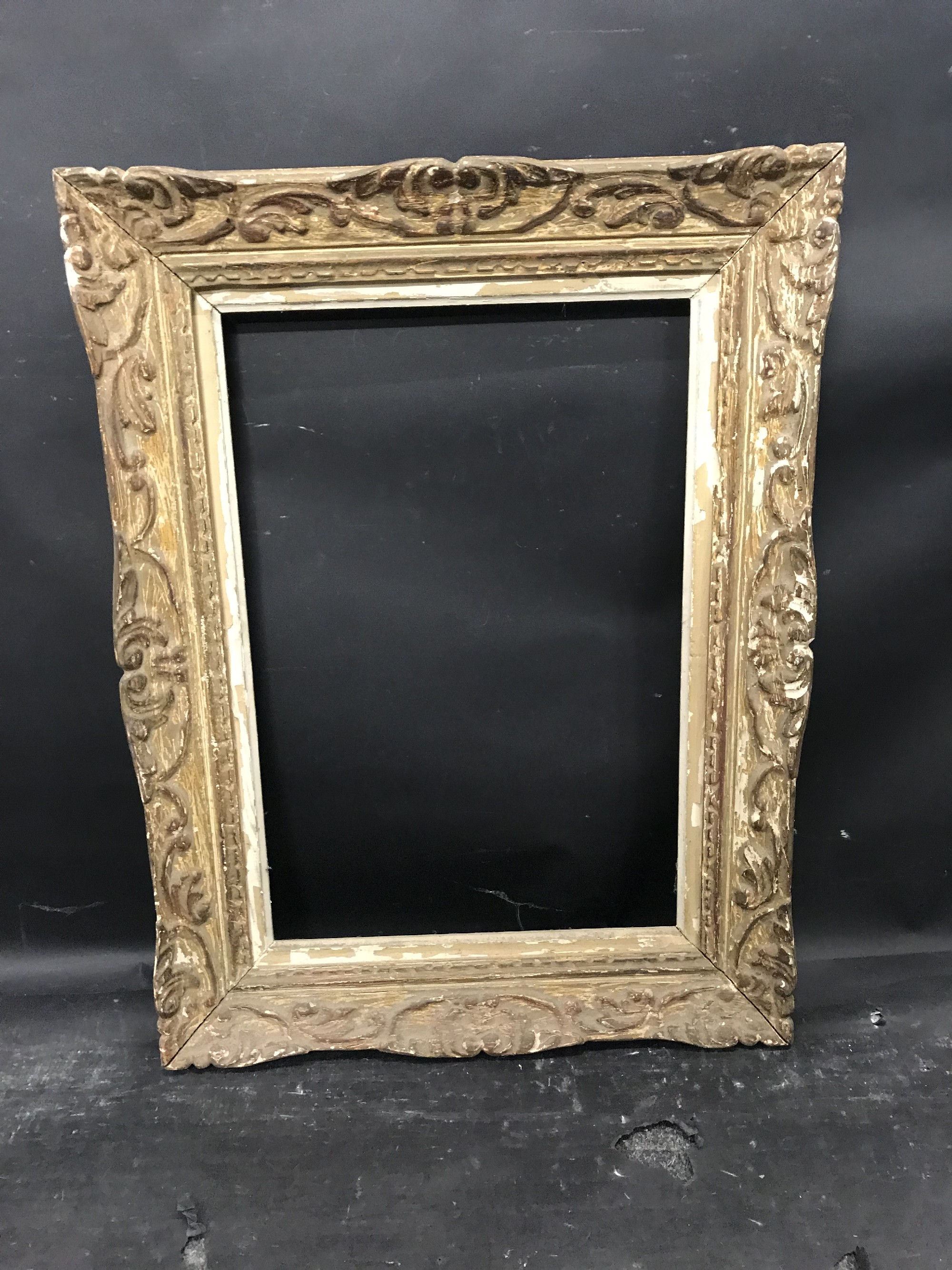 20th Century French School. A Carved and Painted Frame, 21.5" x 14.5". - Image 2 of 3