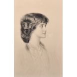 Paul Cesar Helleu (1859-1927) French. Portrait of Esther Mary Elizabeth Woods, Drypoint Etching,