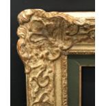 20th Century French School. A Gilt and Painted Composition Frame, with Inset Fabric slip, 25.25" x