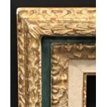 20th Century French School. A Gilt and Green Painted Composition Frame, with Fabric Slip, 25.5" x