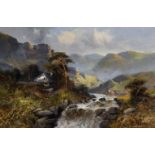 J... Maurice (19th - 20th Century) British. "Capel Curig, N. Wales", Oil on Canvas, Signed, and