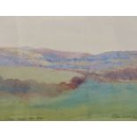 John Miller (1931-2002) British. "Near Chapel Carn Brea", Watercolour, Signed, Inscribed and