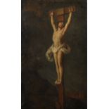 After Anthony Van Dyck (1599-1641) Flemish. The Crucifixion, Oil on Canvas, Unframed, 18" x 11".