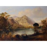 Ian Paterson (19th Century) British. A Highland River Landscape, Oil on Canvas, 24.5" x 34.5".