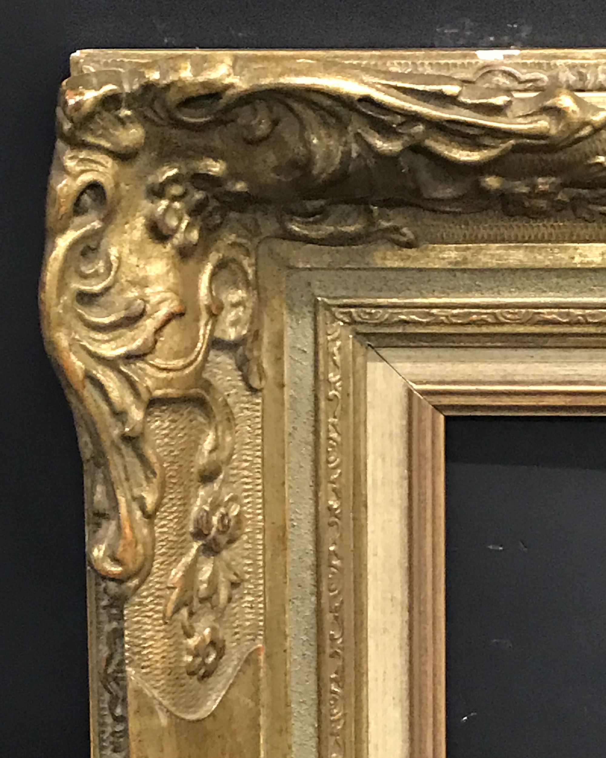 20th Century European School. A Gilt Composition Frame, with Swept Centres and Corners, 39.5" x 27.