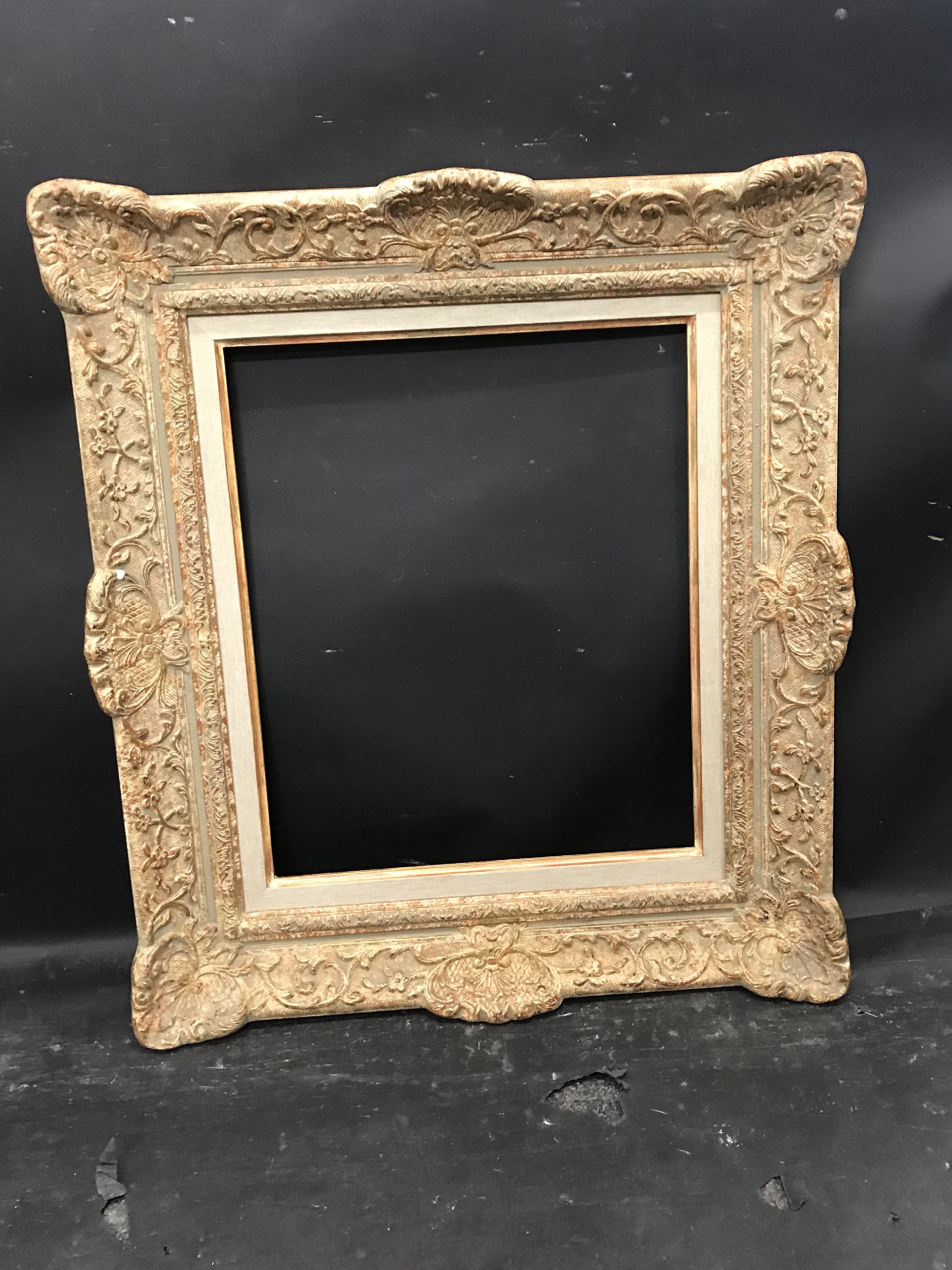 20th Century French School. A Louis Style Gilt Composition Frame, with Fabric Slip, 18.25" x 15.25", - Image 2 of 3