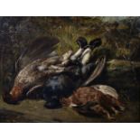 Colin Bell (19th Century) British. "Blackgame", circa 1880, Oil on Canvas, 14" x 18".