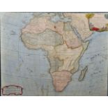 After Gilles Robert de Vaugondy (1688-1766) French. "L'Afrique", Coloured Map, 16.5" x 22.25".