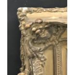 19th Century French School. A Gilt Composition Frame, with Swept and Pierced Centres and Corners,