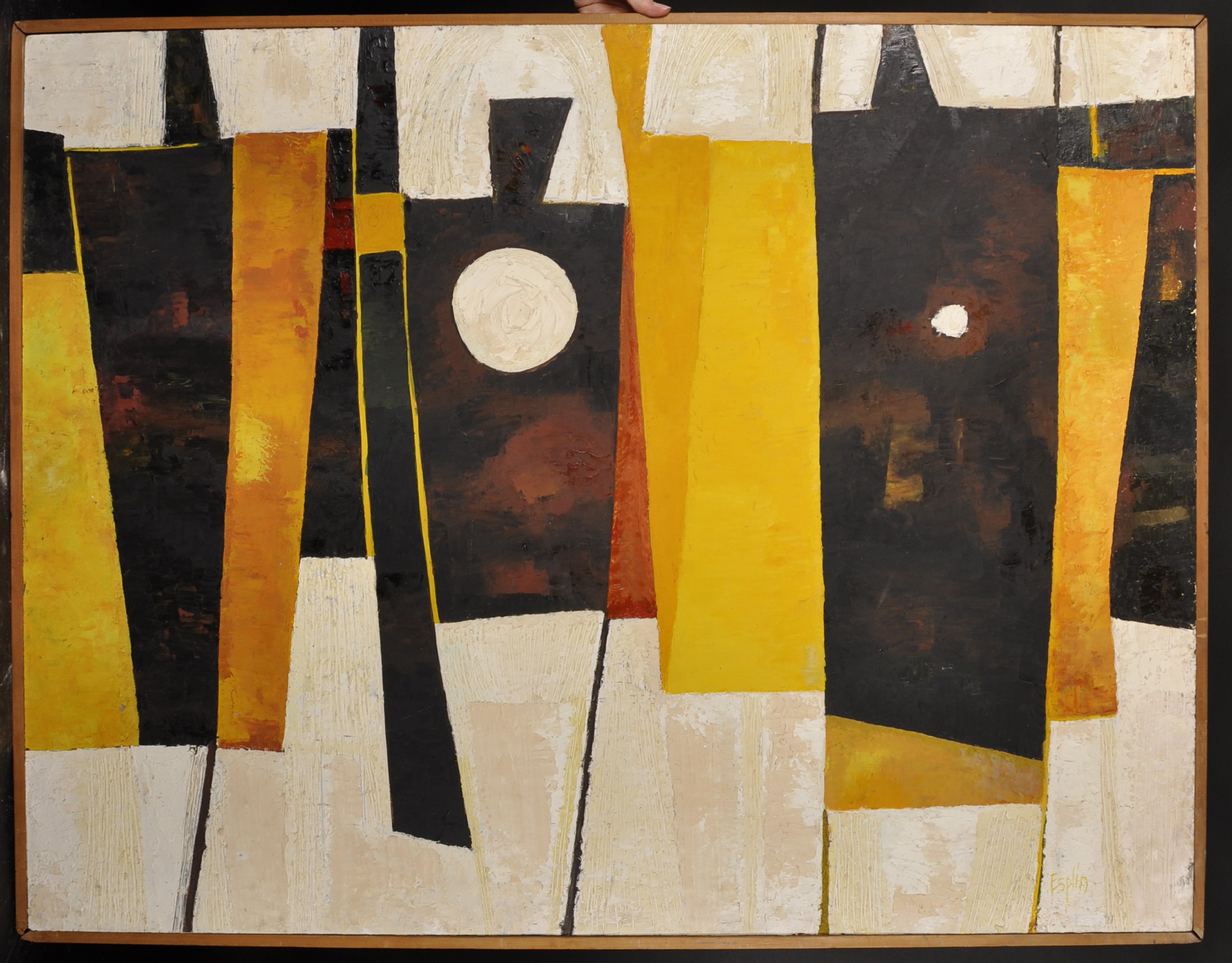 Attributed to Tom Esplin (1915-2005) New Zealander. Untitled, Oil on Board, Signed, with a Dunedin - Image 2 of 5