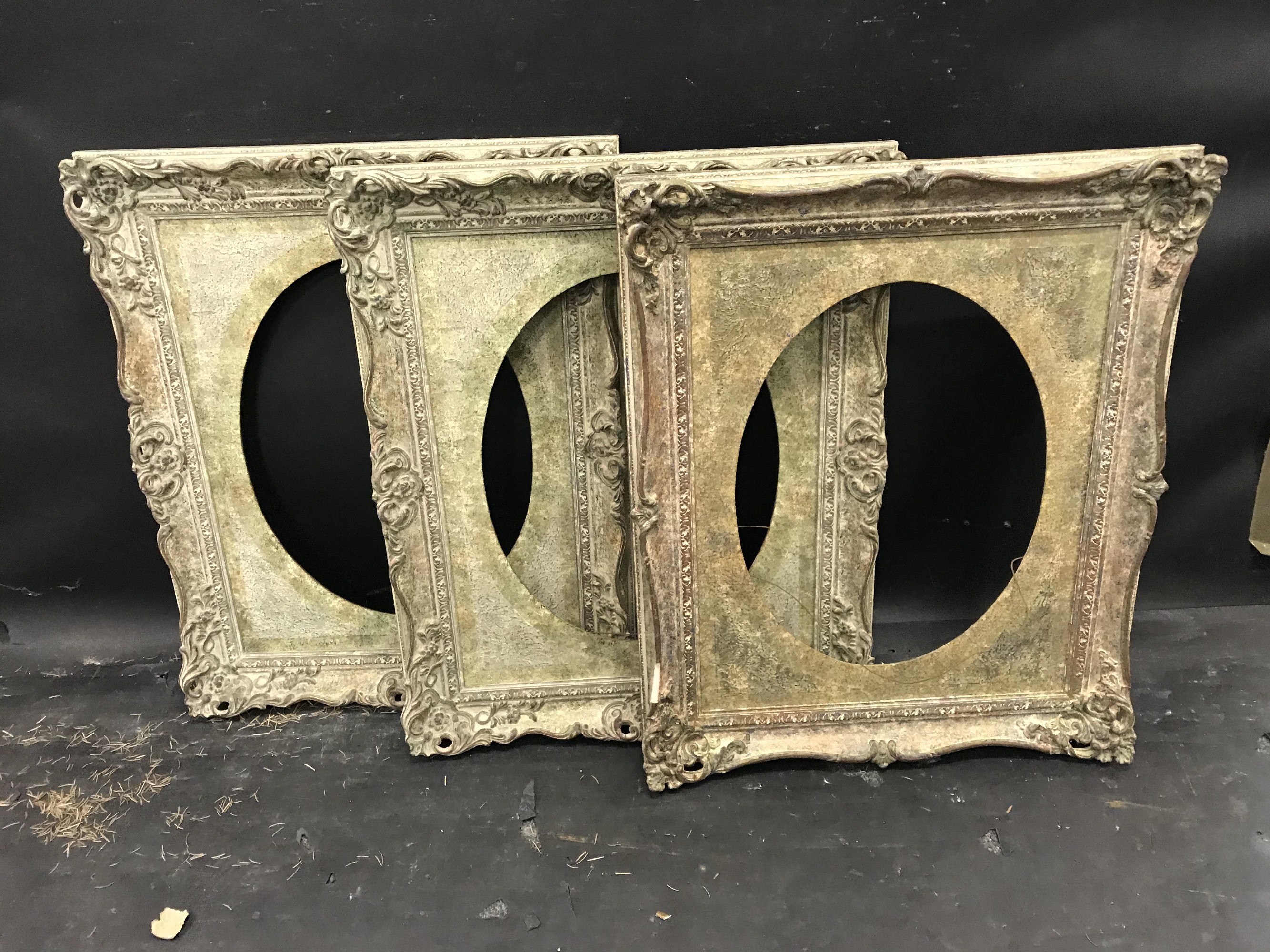 20th Century English School. A Painted Composition Frame, with Swept and Pierced Centres and - Image 3 of 4