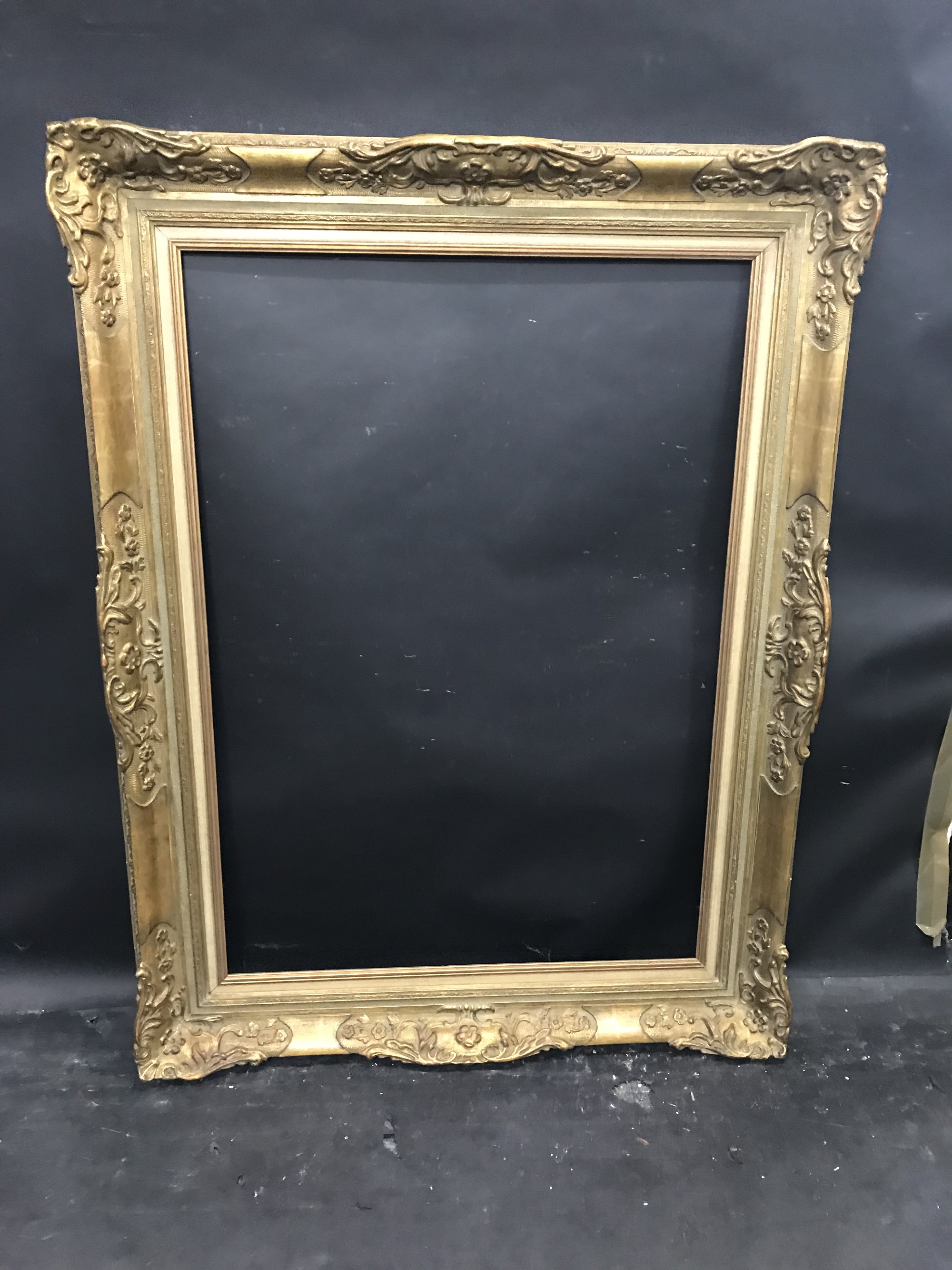 20th Century European School. A Gilt Composition Frame, with Swept Centres and Corners, 39.5" x 27. - Image 2 of 3