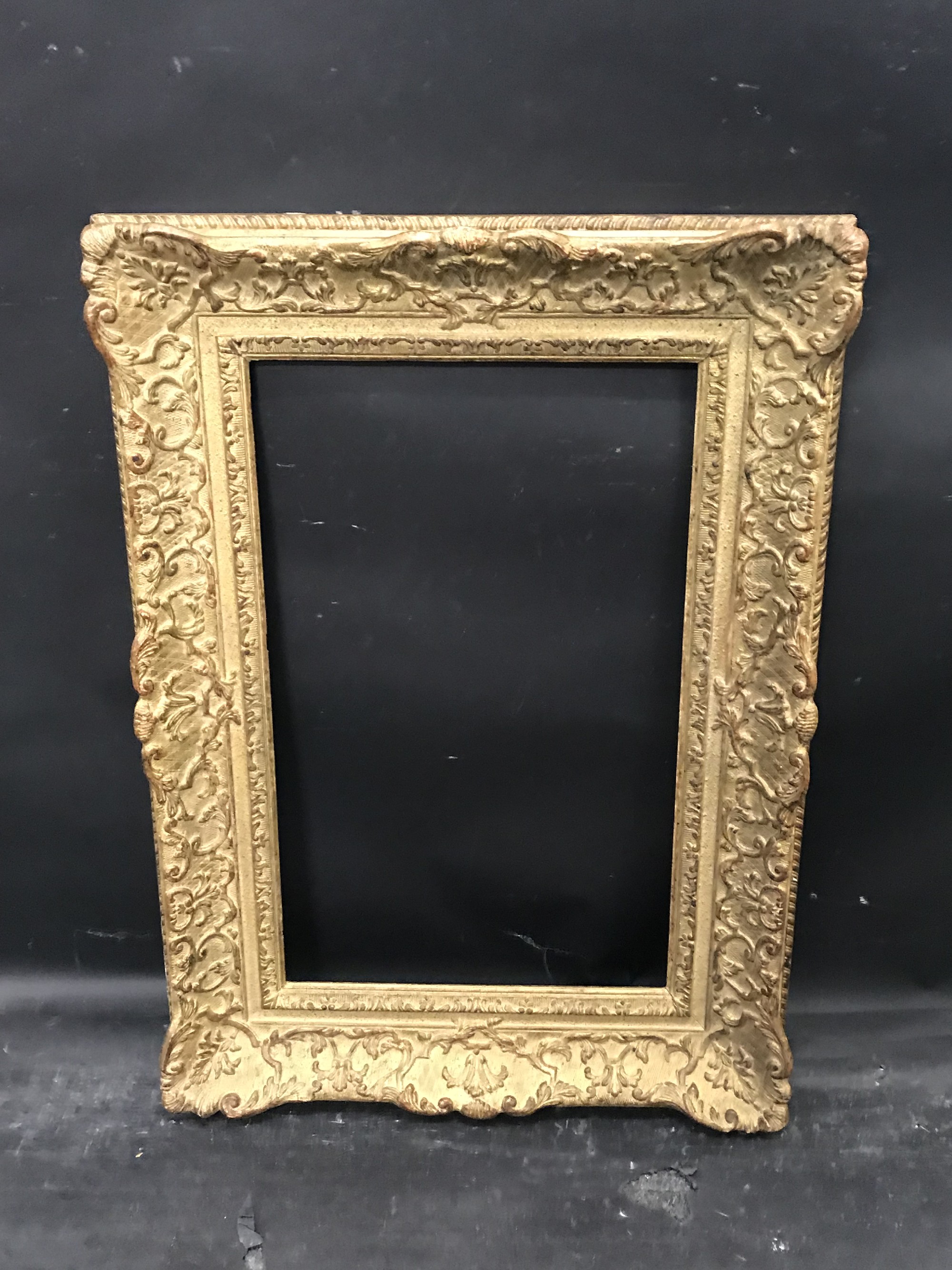 20th Century French School. A Louis Style Gilt Composition Frame, with Swept Centres and Corners, - Image 2 of 3