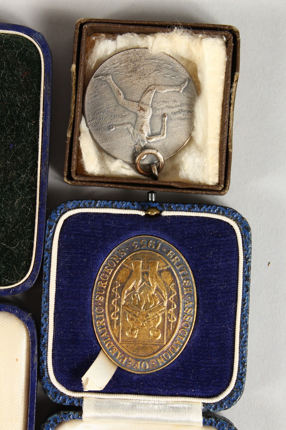A GROUP OF FIVE ATHLETIC AND OTHER MEDALS, boxed. - Image 2 of 3